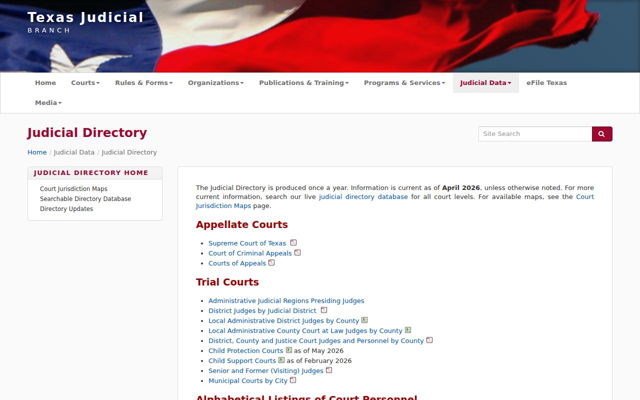 Floyd County municipal warrant records: Texas Judiciary court directory